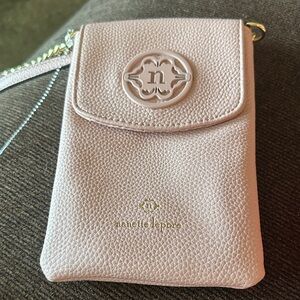 Nanette Lepore Pale Blush Pink Pebbled Crossbody Pouch